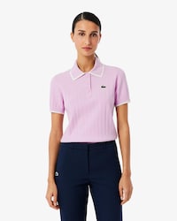 Women's Short Sleeve Polo Collar Golf Sweater
