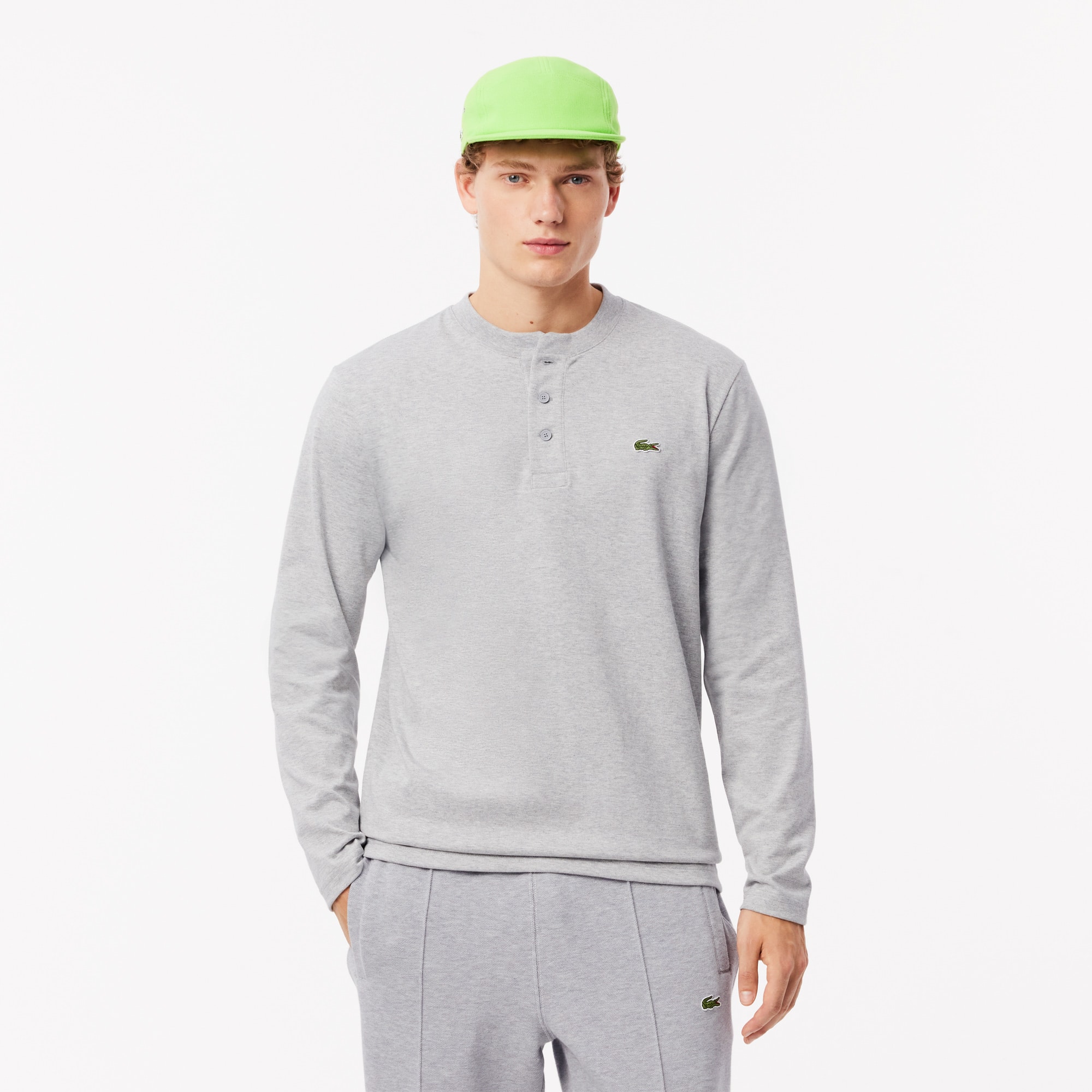 Men's Long Sleeve Henley - T-shirts - New In 2025 | Lacoste