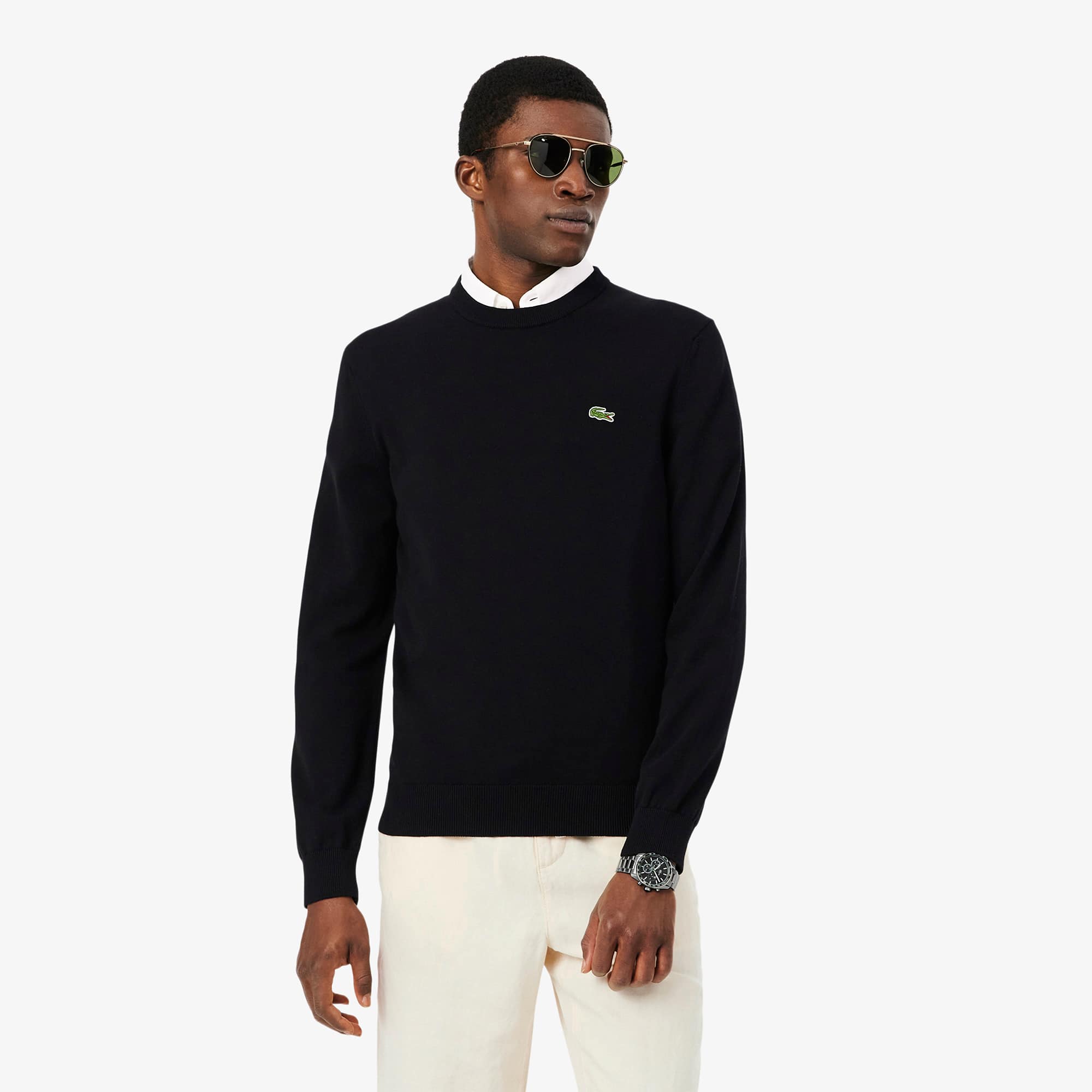 Men's Crew Neck Cotton Sweater - Sweaters & Sweatshirts - New In