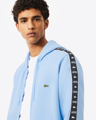 Men's Logo Stripe Zip-Up Hoodie