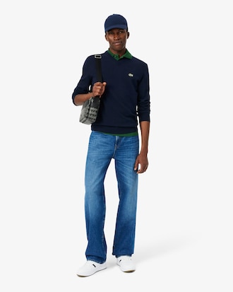 Men's Cotton V-Neck Sweater