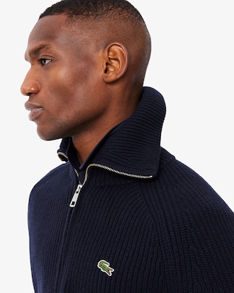 Men's Wool Zip-Up Sweater