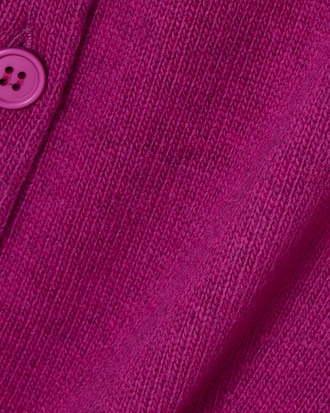 Carded Wool 3D Knit Polo Collar Cardigan