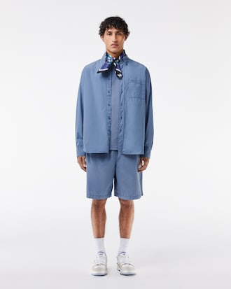 Men's Relaxed Fit Washed Effect Poplin Shirt