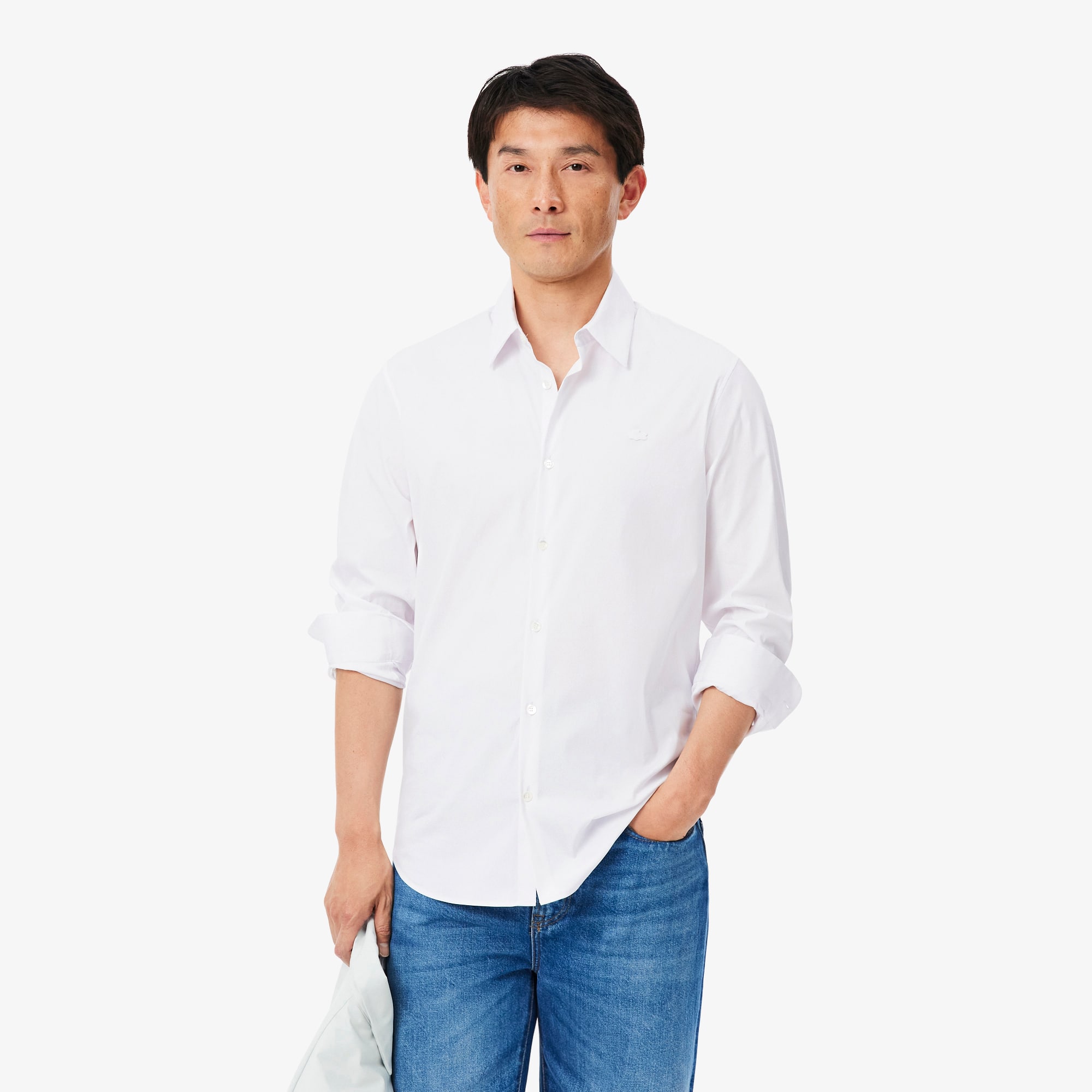 Slim Fit Stretch Poplin Shirt