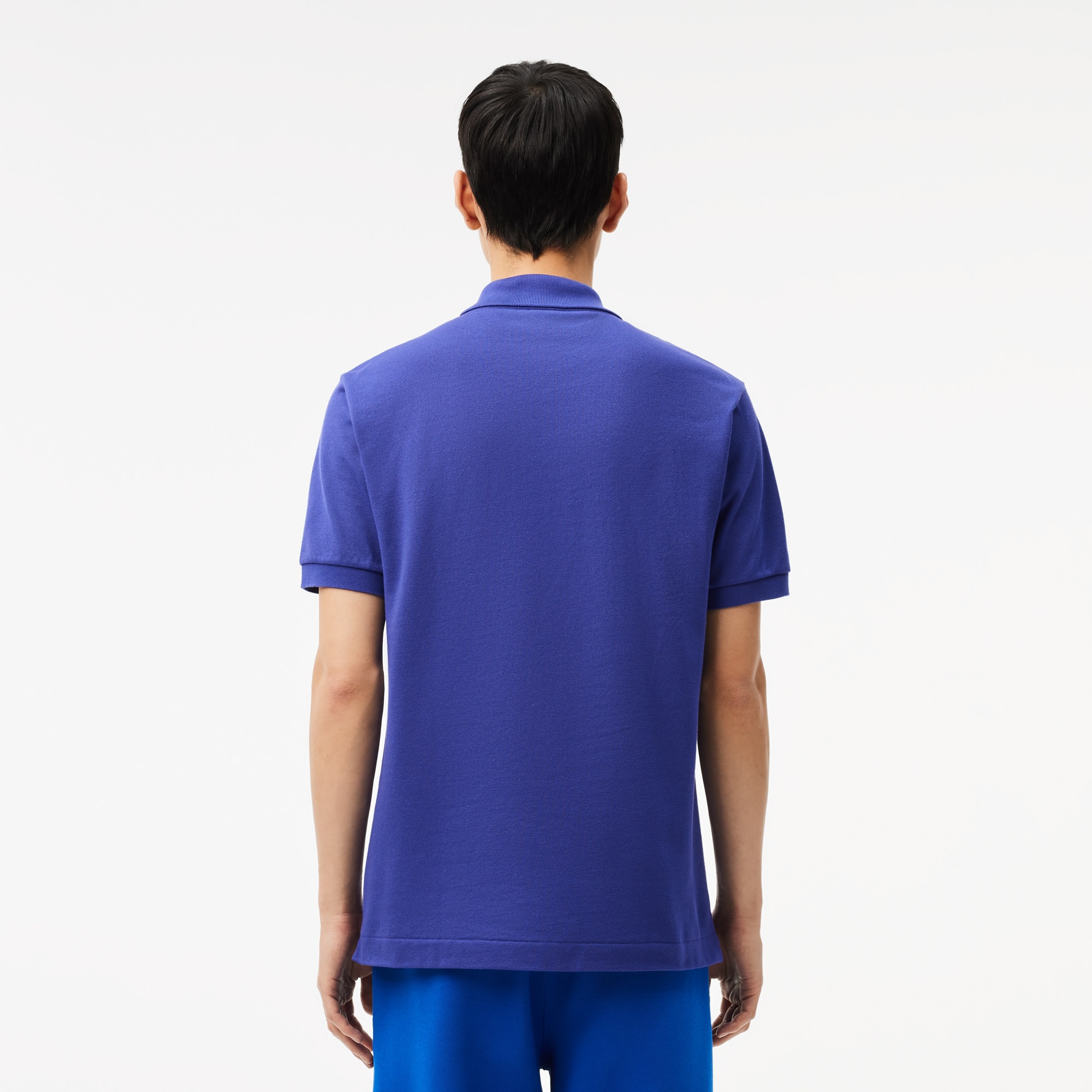 【LACOSTE】indigo polo shirt Lacoste Mens Classic Fit Heathered L.12.12 Polo, Dark Indigo