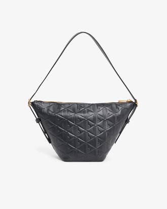 Small Maheki Embossed Leather Hobo Bag
