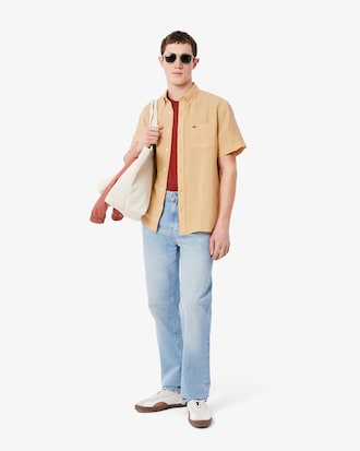 Chemise à manches courtes homme en lin