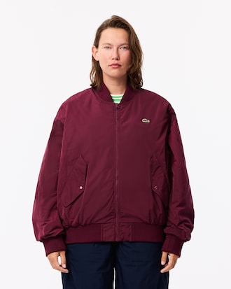 Women's Oversized Ribbed Cuff Bomber Jacket