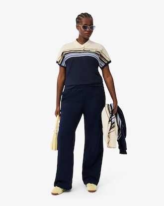 Women's Made In France Slim Fit Striped Polo