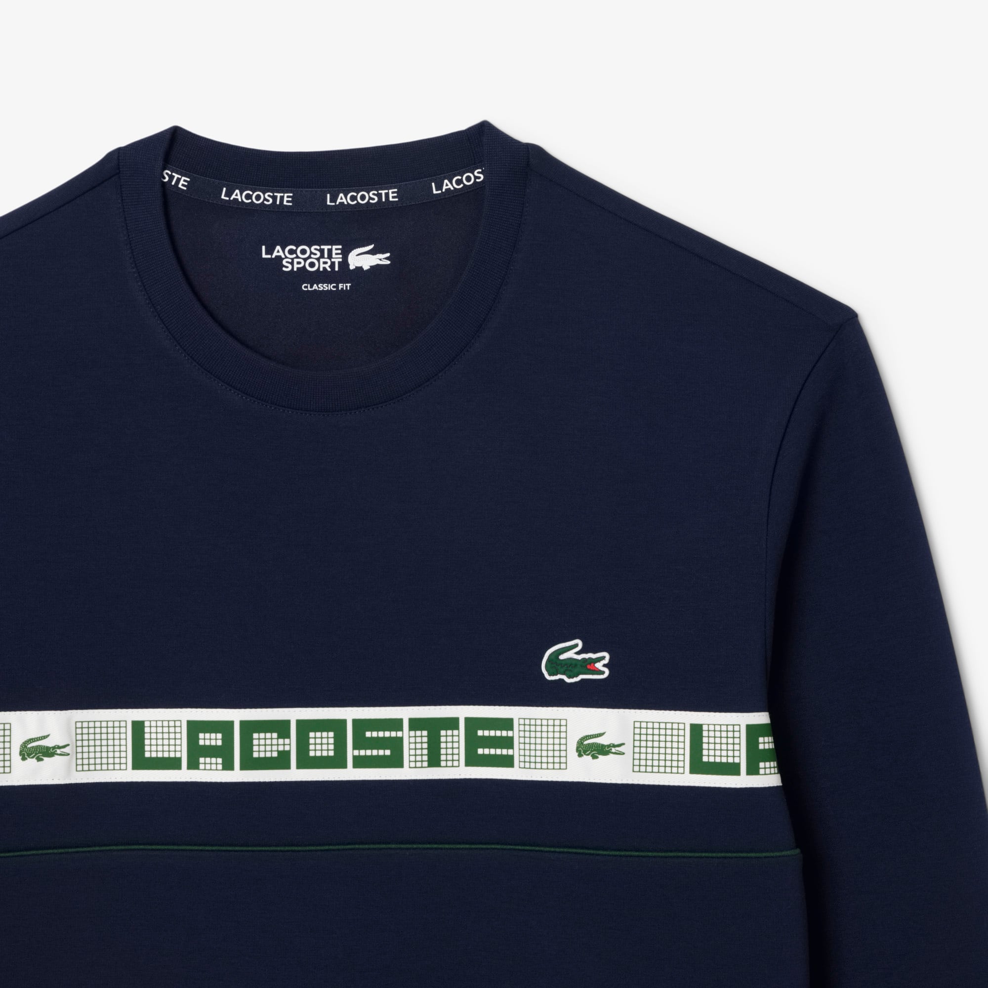 Men's Branded Stripe Tennis Sweatshirt - Sweaters & Sweatshirts