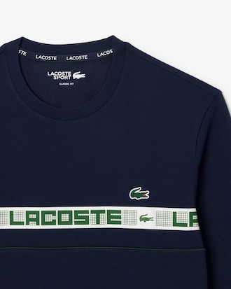Men's Branded Stripe Tennis Sweatshirt