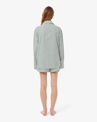 Oversized Striped Poplin Pajama Set