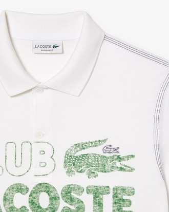 Polo estampado de algod&oacute;n org&aacute;nico Lacoste para hombre