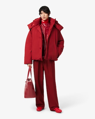 Runway High Neck Hooded Puffed Jacket