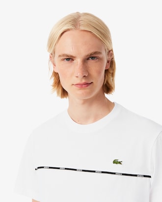 Playera De Punto De Algod&oacute;n Con Ribete De Logo Para Hombre