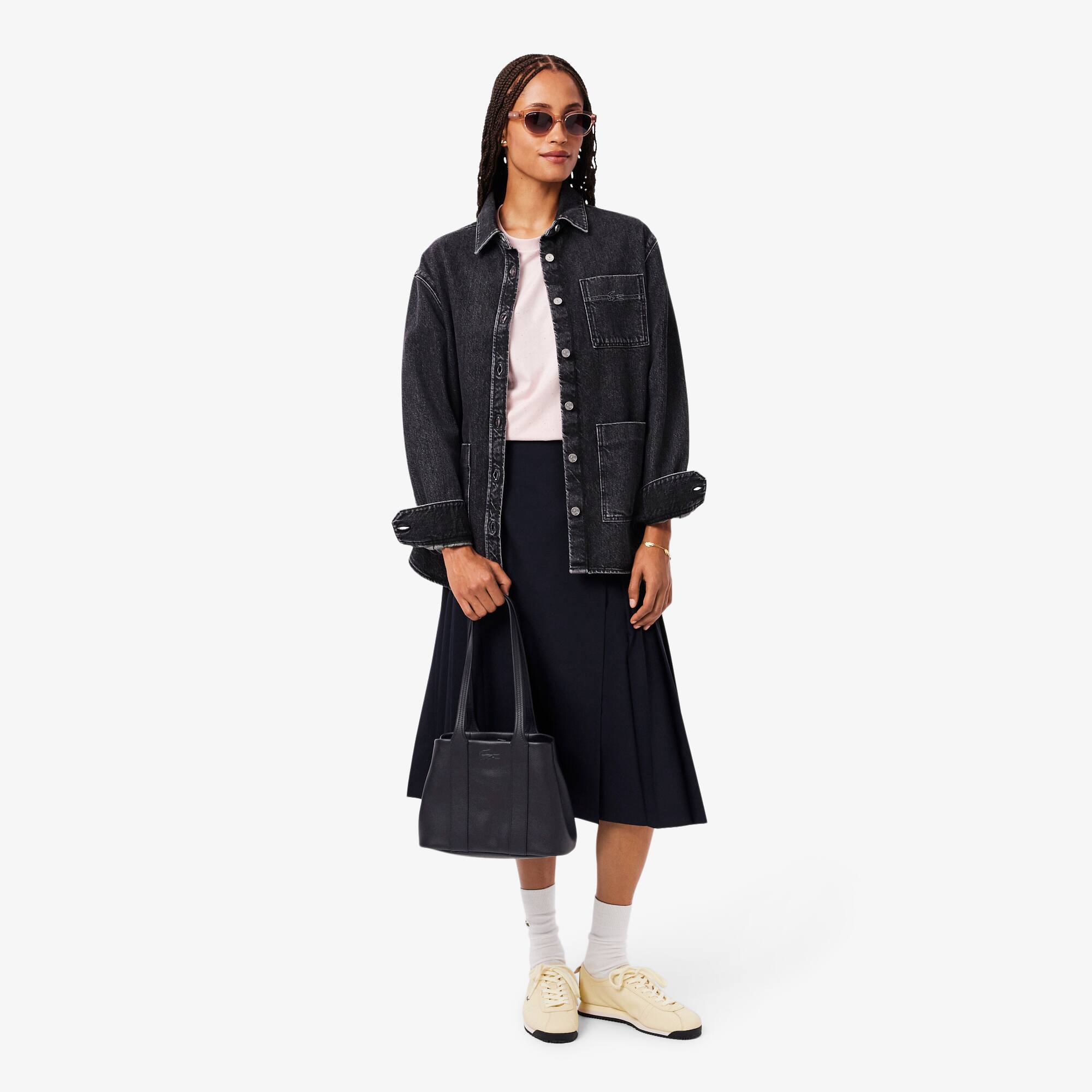 Small City Court Grain Leather Tote - Bags - New In 2026 | Lacoste