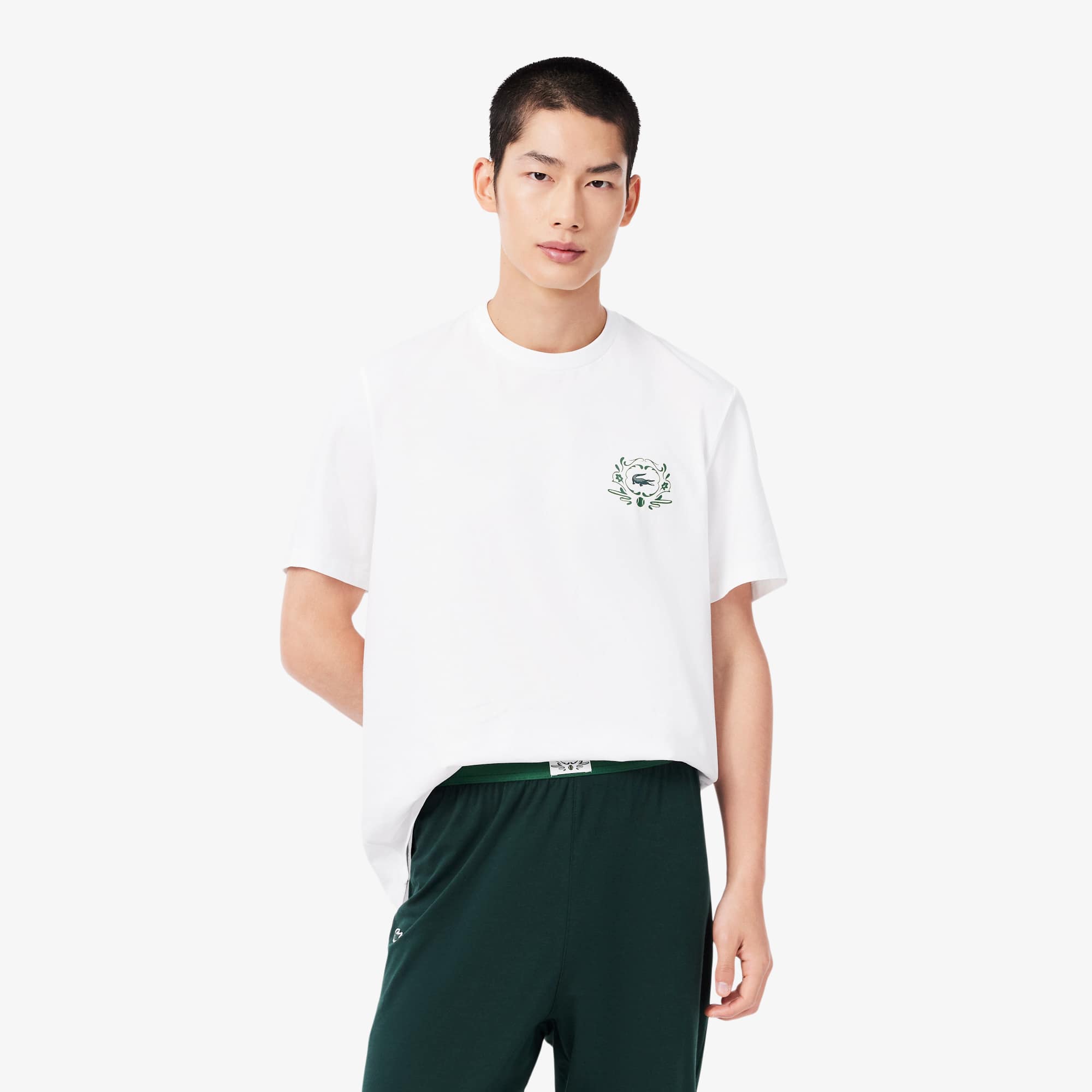 Lacoste Conjunto de Pijama Estampado Blanco