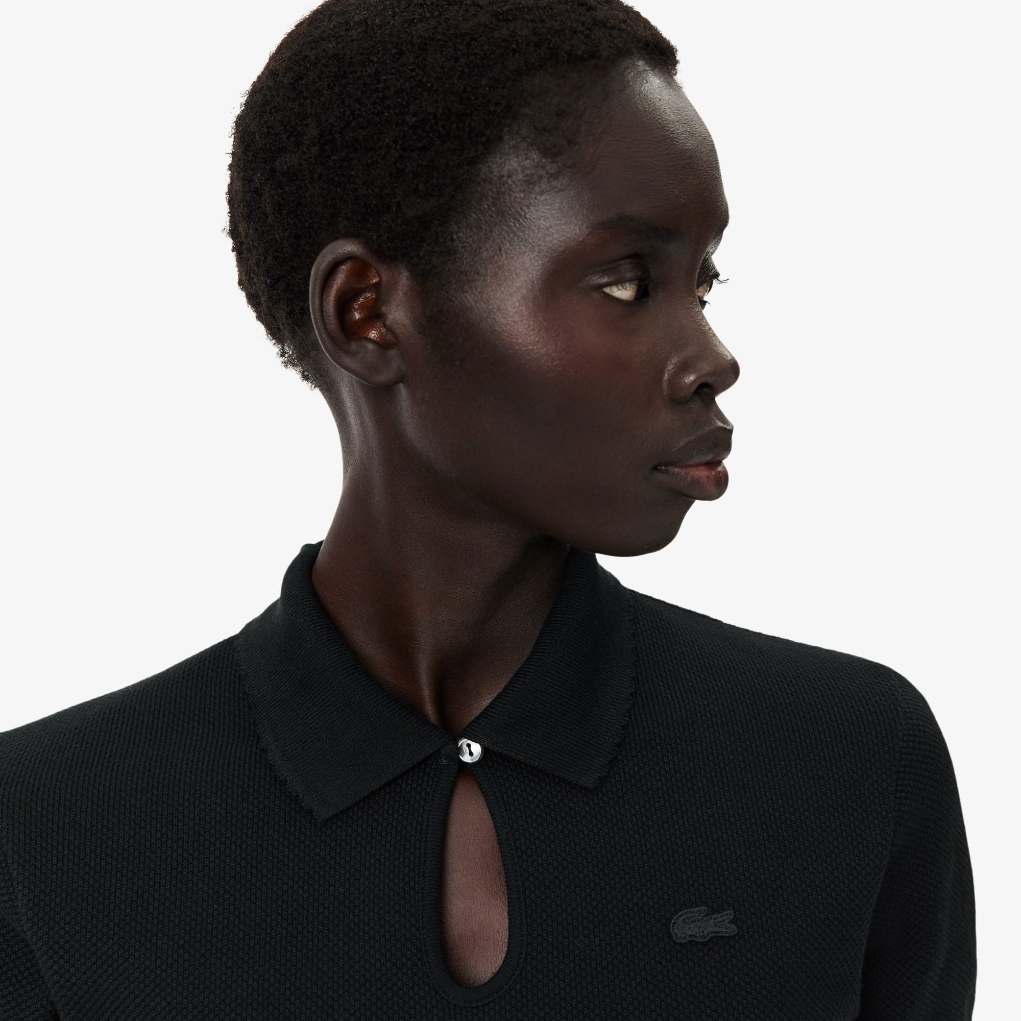 LACOSTE 長袖ポロシャツ ブラック PARIS POLO Lacoste Men's Long Sleeve Regular Fit Paris Stretch Piqué Polo