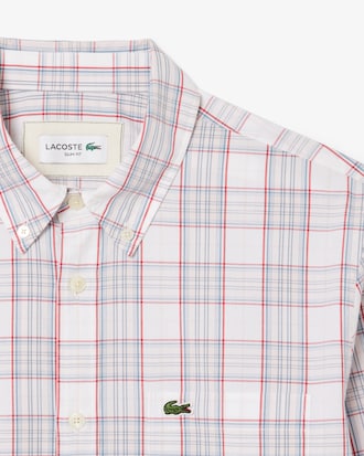 Chemise stretch avec imprimé à carreaux