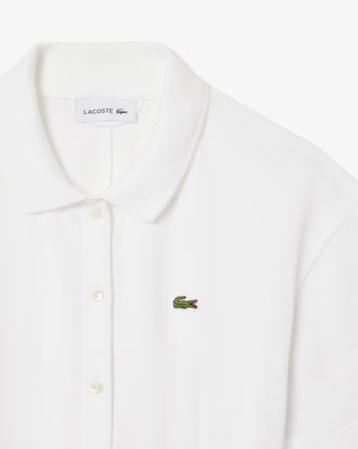 Women's Flared Mini-Piqué Polo Dress