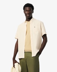 Men's Regular Fit Short Sleeve Linen Shirt