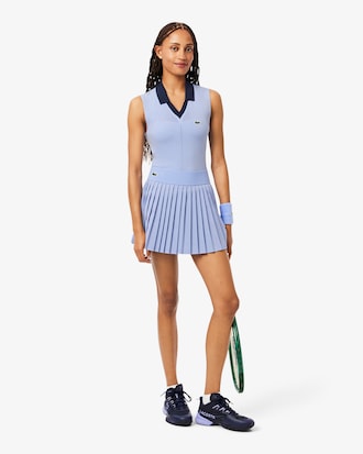 Polo De Tenis De Punto El&aacute;stico Sin Mangas Para Mujer