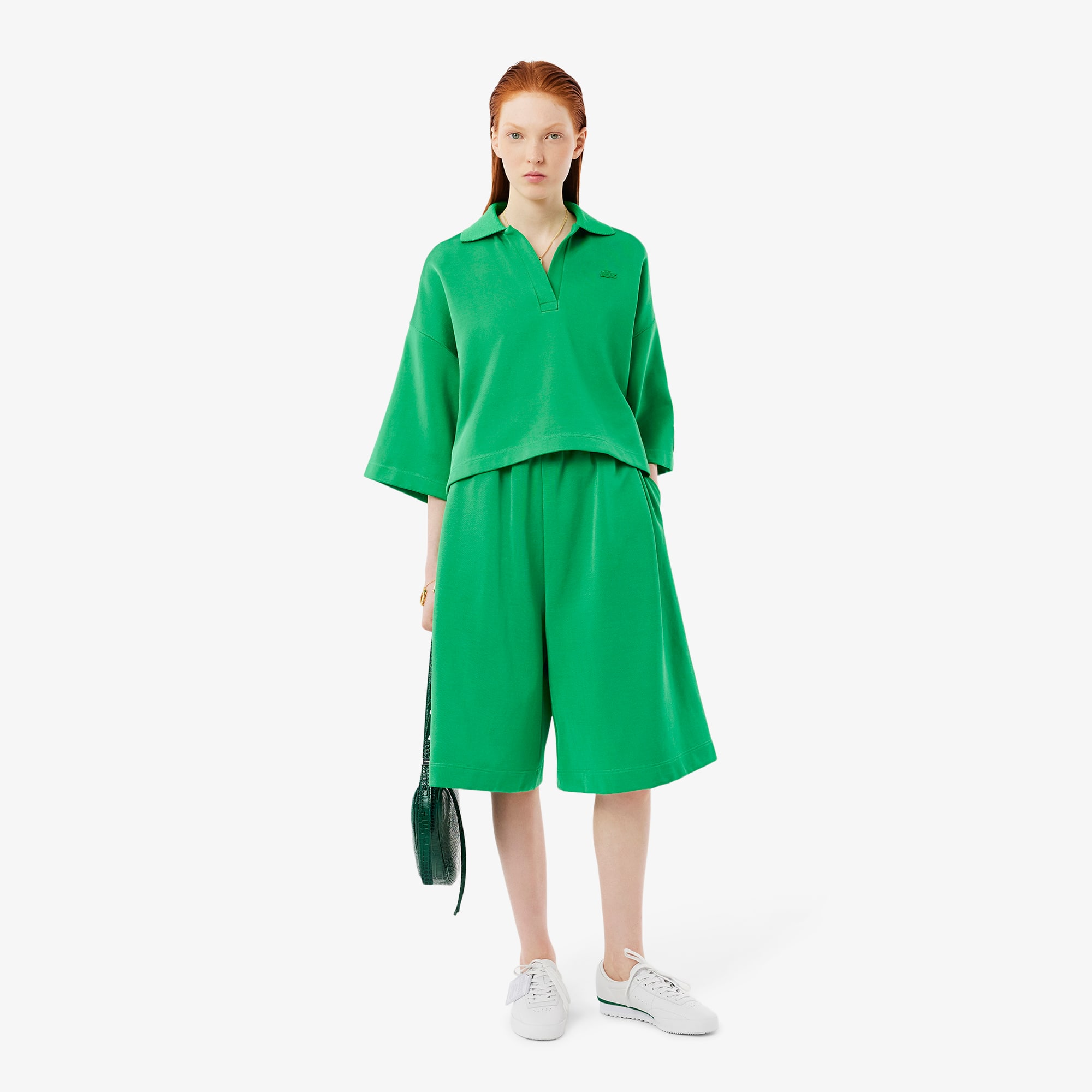 ★希少 XLサイズ★ PT01 スラックス Resort スリムフィット 緑 Women's Runway Oversized Satin Shorts - Shorts & Skirts - New In