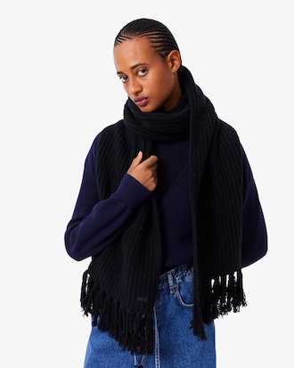 Women's Fringed Wool Scarf