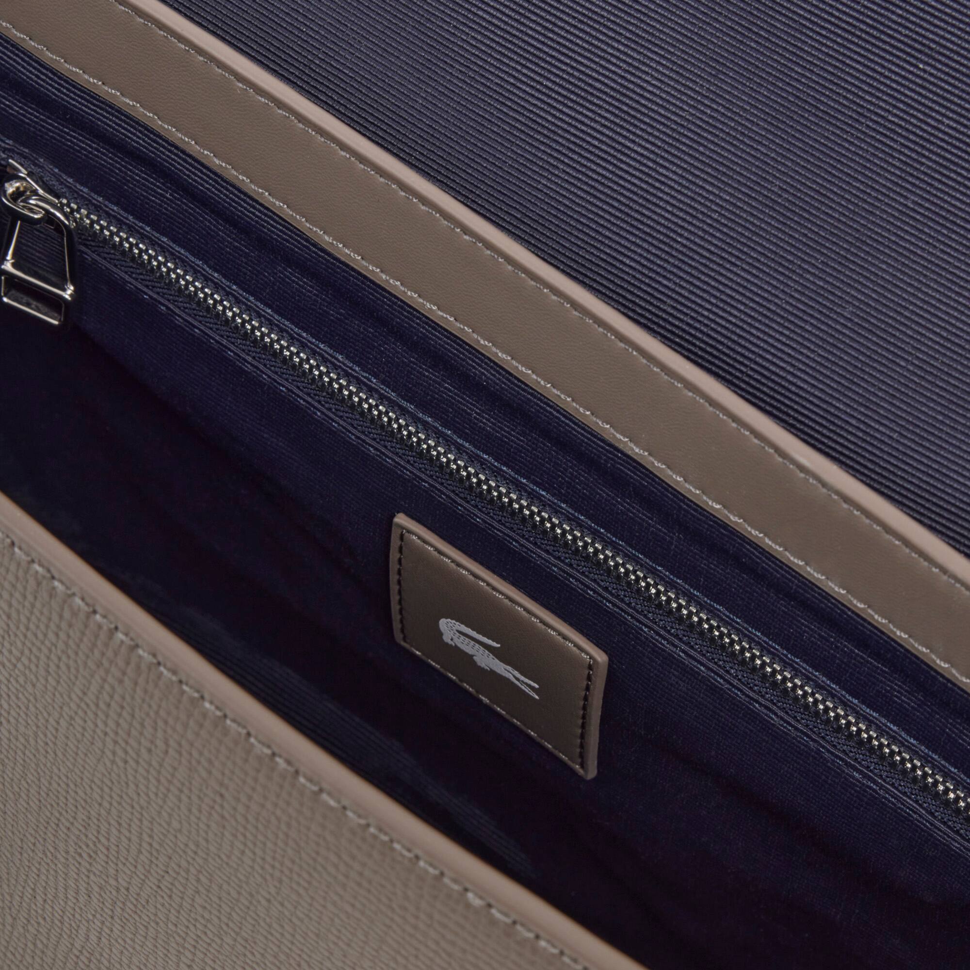 Ossian Flap Close Leather Satchel - Bags - New In 2026 | Lacoste