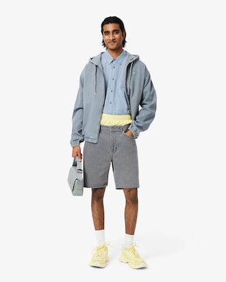 Men's Washed Effect Denim Shorts