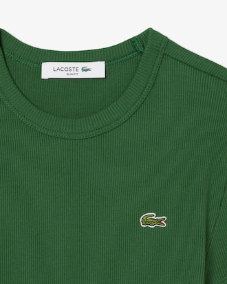 Women's Slim Fit Ribbed Cotton T-Shirt