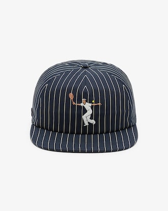 Gorra De Sarga De Algod&oacute;n Bordado A Rayas