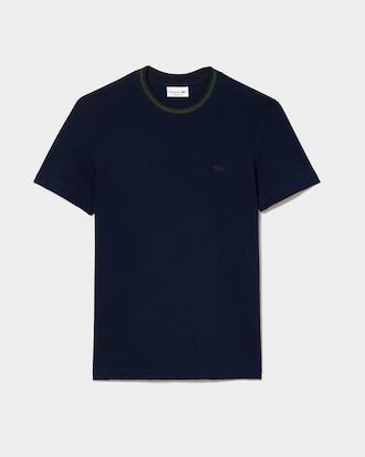 Men's Stripe Collar Stretch Piqué T-Shirt