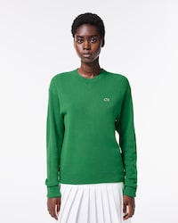 Women's Relaxed Fit Wool Moss Stitch Sweater