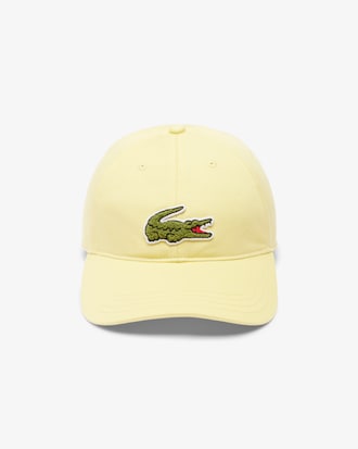 Unisex Crocodile Badge Cotton Twill Cap