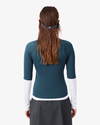 Runway Zipped Printed Stretch T-shirt