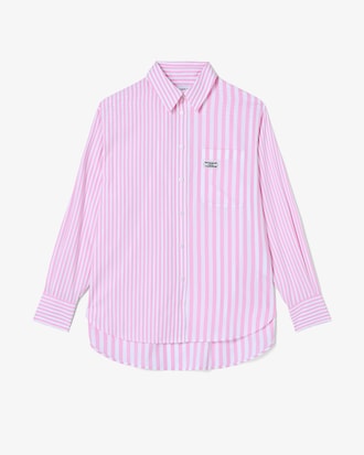 Women's Striped Cotton Poplin Shirt