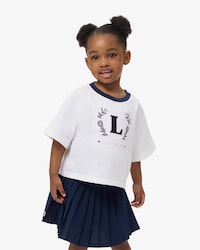 Contrast Badge Cotton T-Shirt