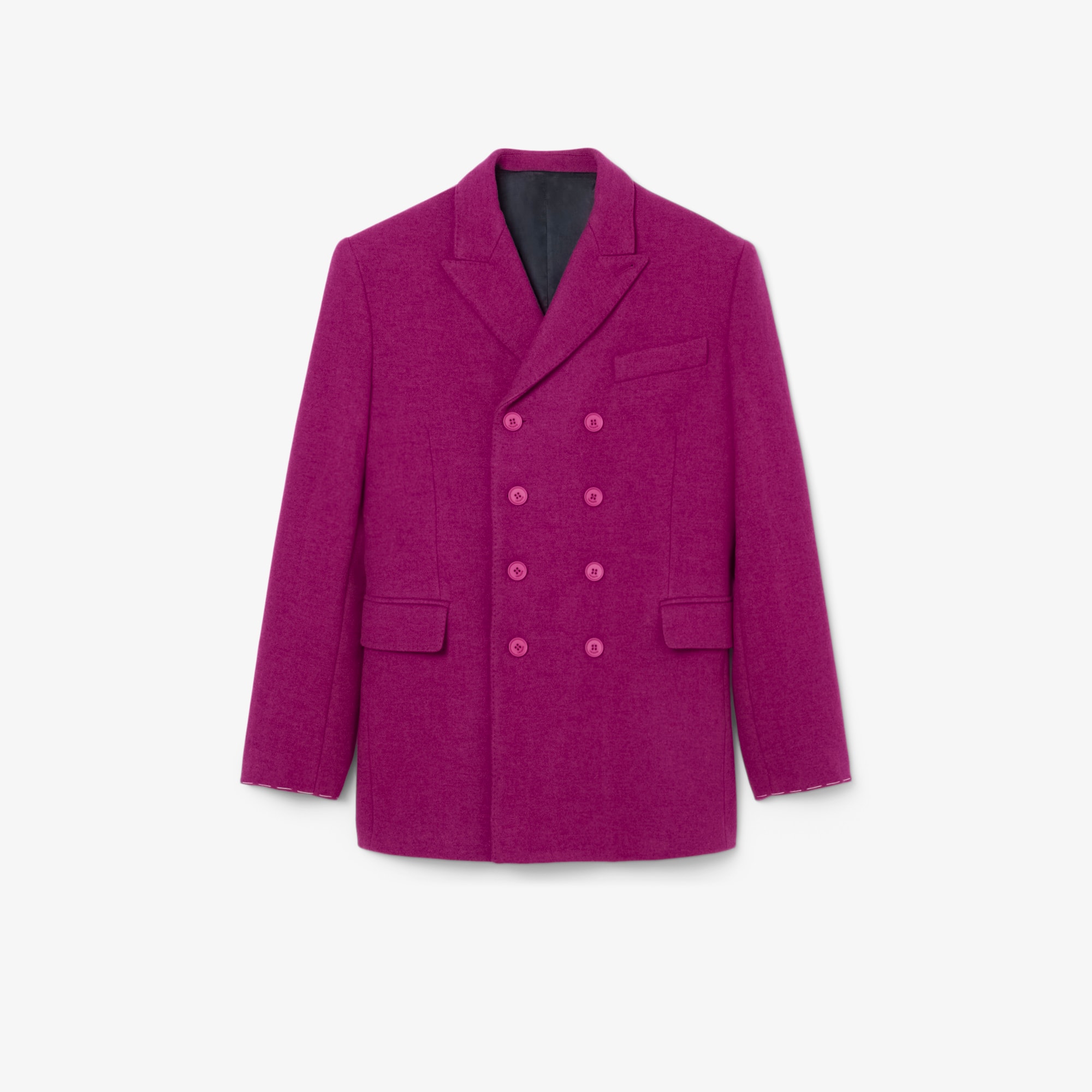 Runway Double Breasted Marbled Wool Blazer