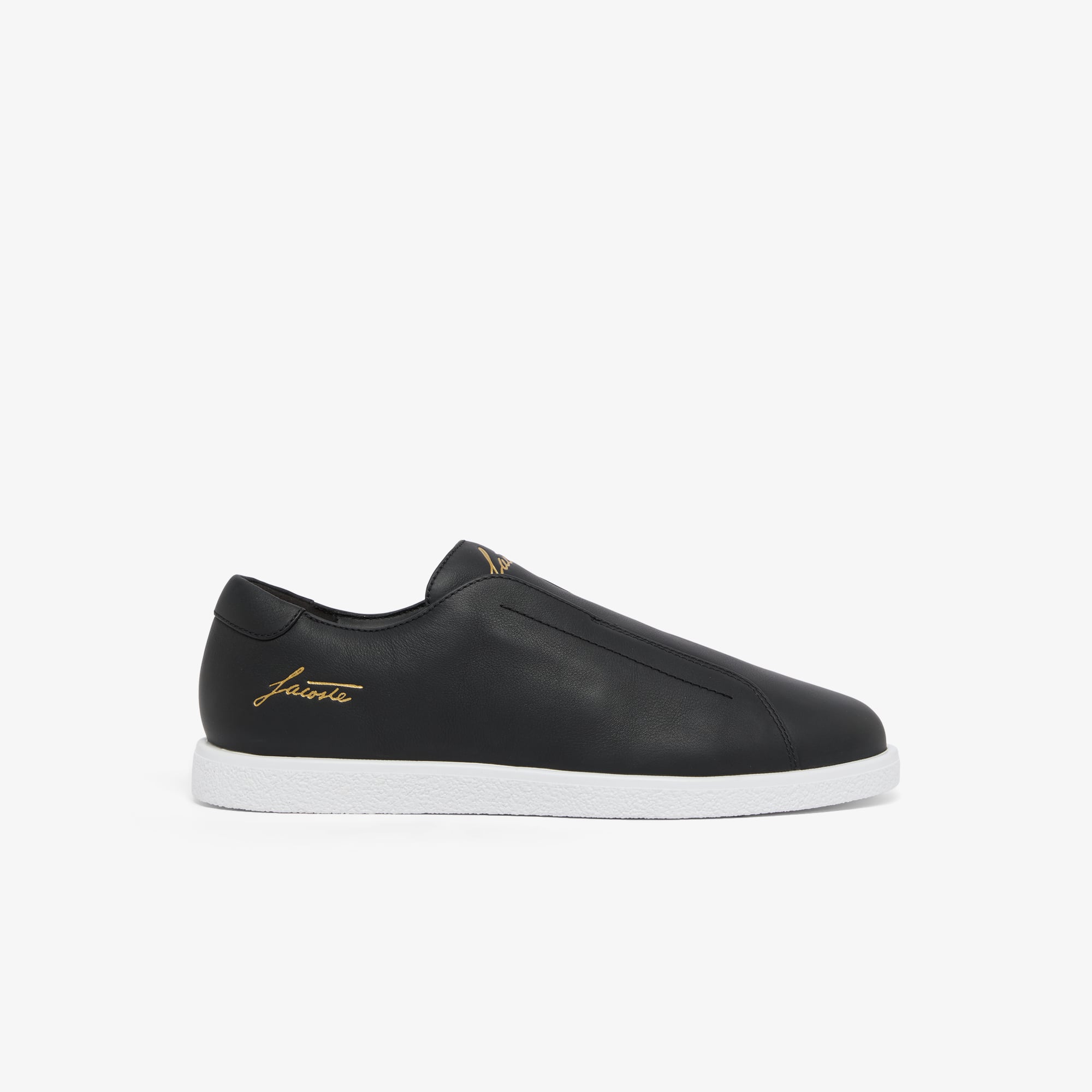 Lacoste Men's Linecourt Leather Slip-on - 8 In Black