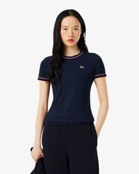 Playera Tipo Su&eacute;ter con Ribete en Contraste
