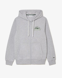 Sudadera Con Capucha Y Cierre De Felpa No Cepillada Para Hombre