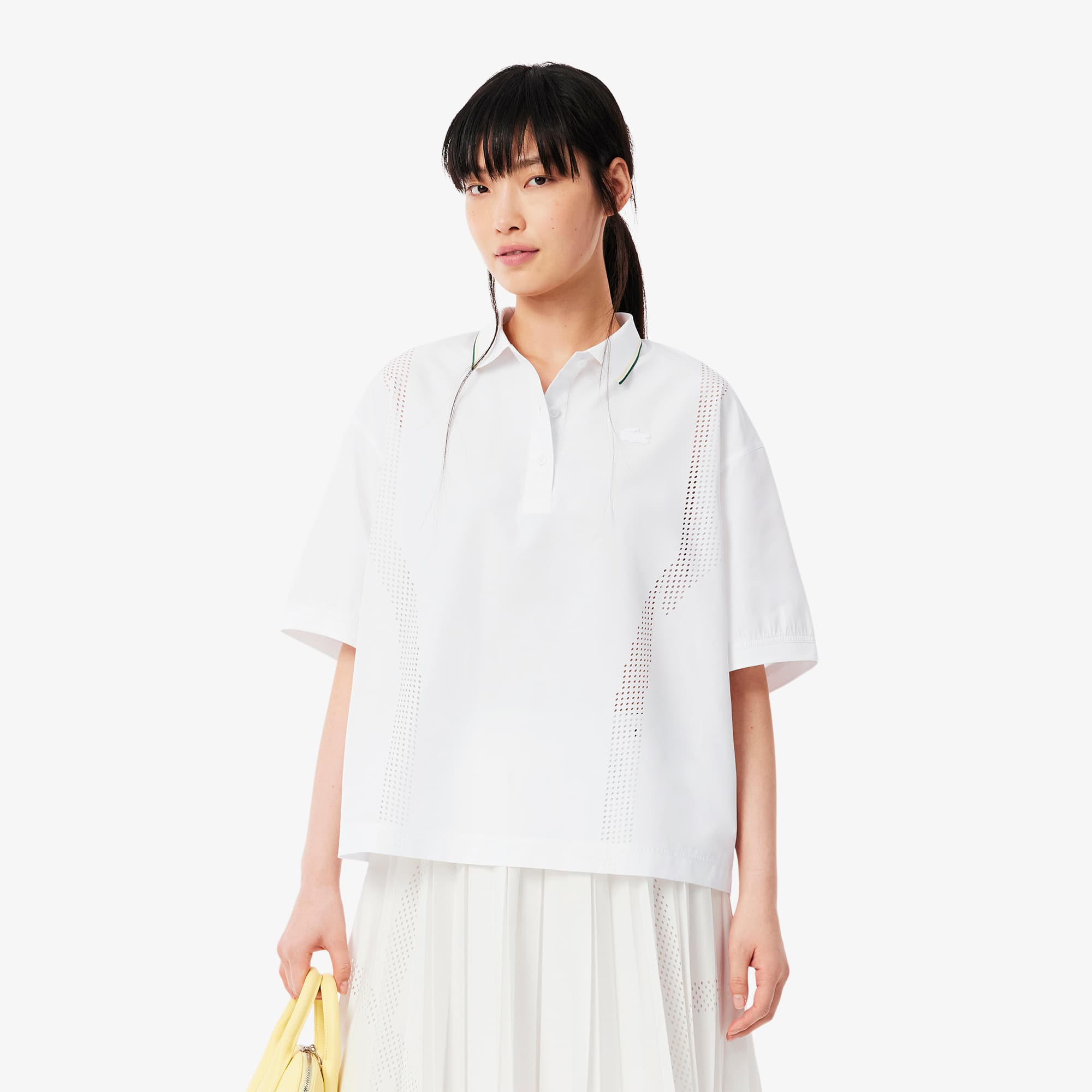 Lacoste Women's Oversized Tech Fabric Polo