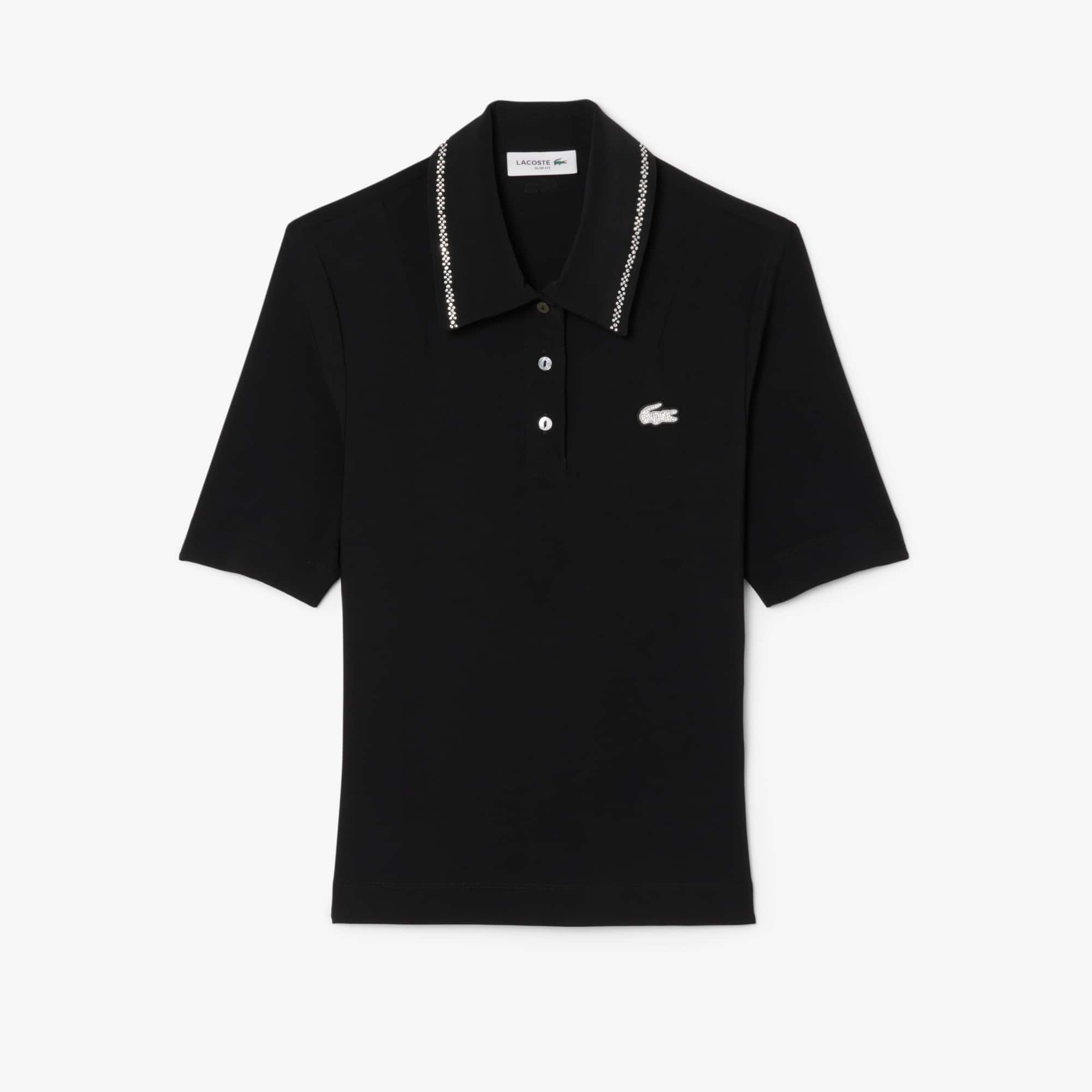 Women's L.12.D Slim Fit Diamanté Pop Polo - Polo Shirts - New In