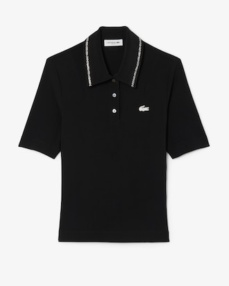Women's L.12.D Slim Fit Diamanté Pop Polo