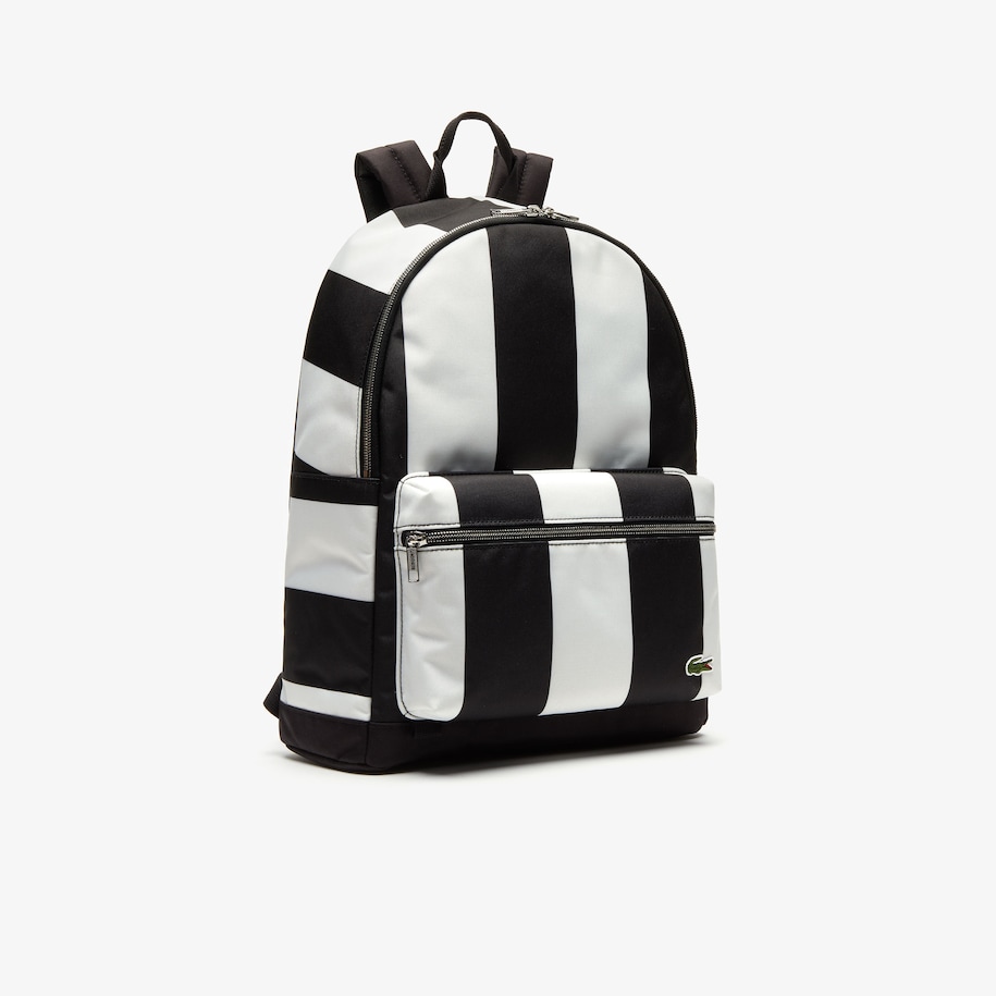 men s lacoste live detachable pouch striped backpack
