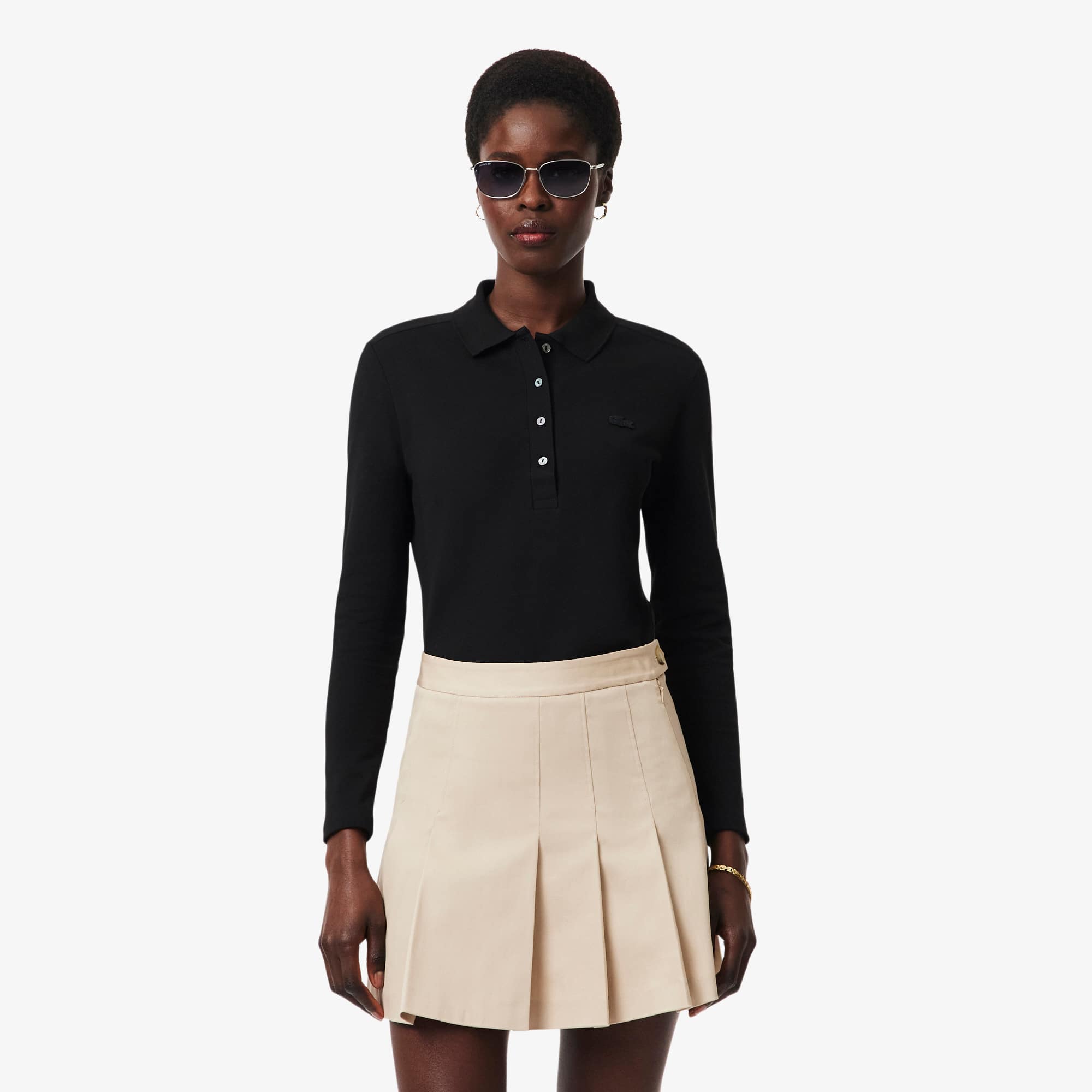 Women's Slim Fit L.12.D Stretch Mini Piqué Polo