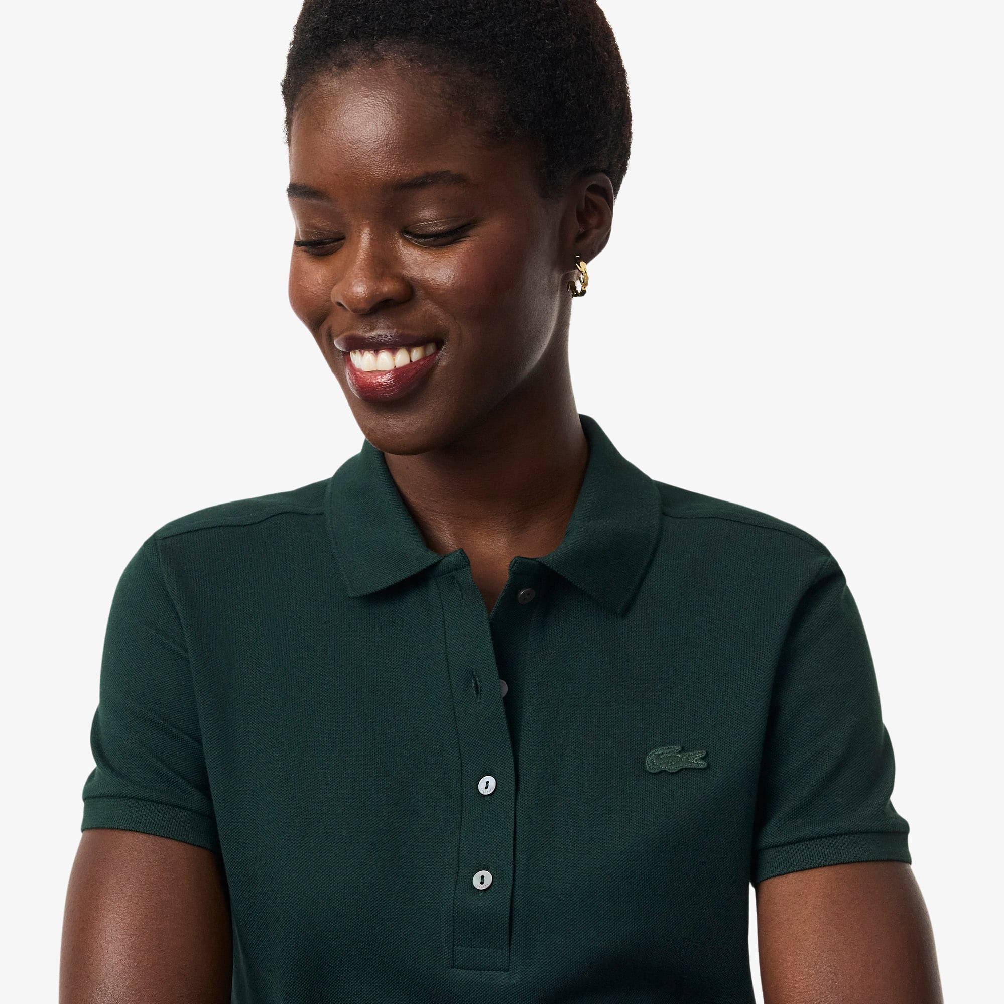 Women's L.12.D Slim Fit Stretch Mini Piqué Polo - Polo Shirts