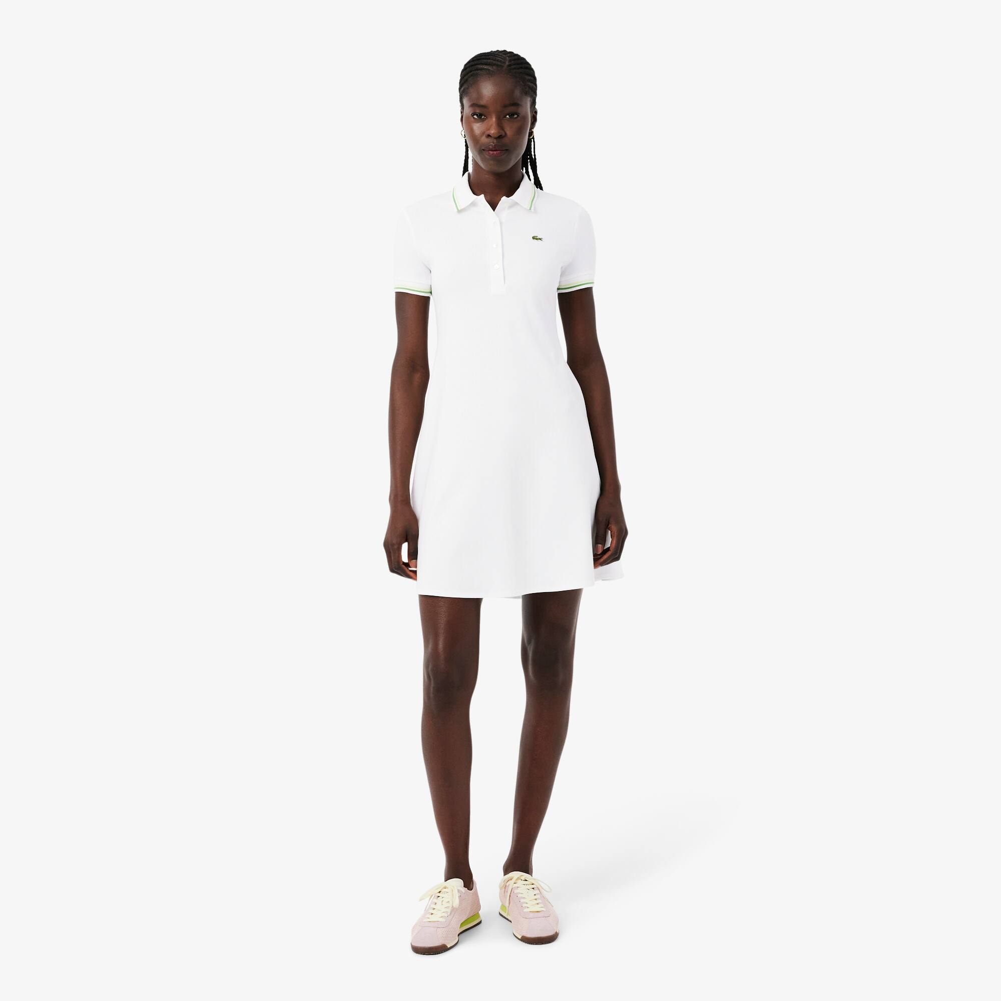 Women's Stretch Polo Collar Skater Dress